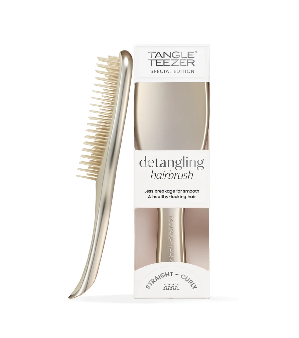 Brosse démêlante avec manche The Ultimate Detangler Chrome - Champagne Gold